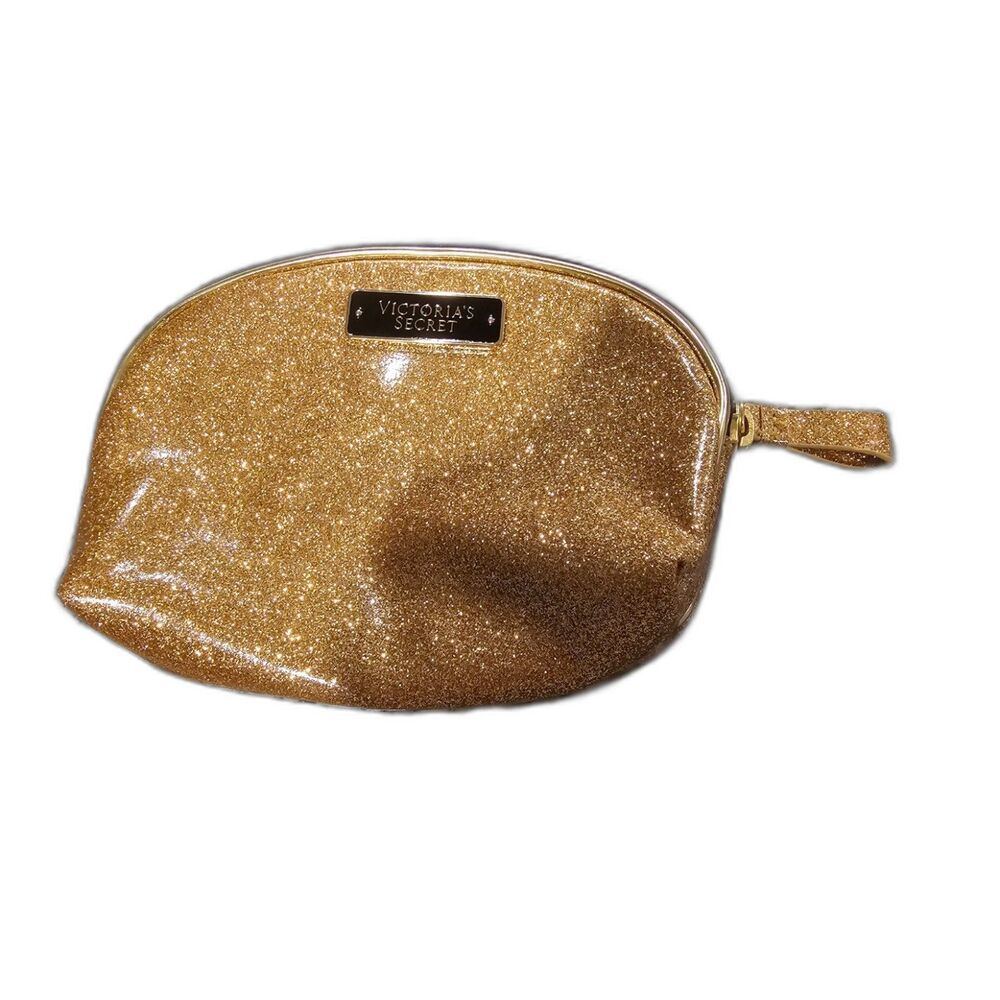 Gold Victoria's Secret Makeup Bag